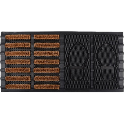 ESSCHERT DESIGN BEST FOR BOOTS s kokosovým vláknem a místem pro boty černá s přírodní 60 x 40 cm