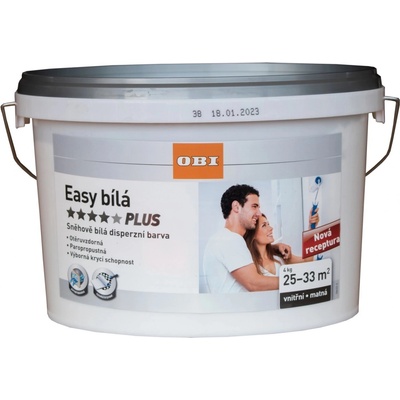 OBI Interiérová barva Easy Plus 4 kg bílá matná