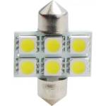 m-tech LED C5W 31mm 6xSMD5050 крушка (L027B)