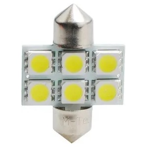 m-tech LED C5W 31mm 6xSMD5050 крушка (L027B)