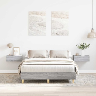 vidaXL Rám postele bez matrace Grey Sonoma kompozitní dřevo