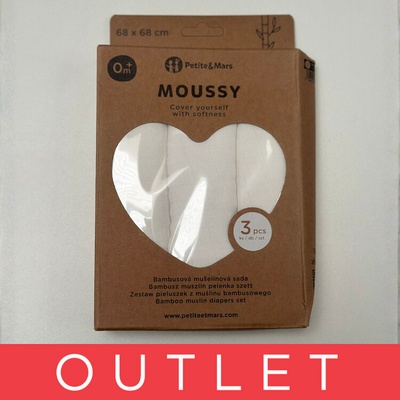 PETITE&MARS bambusová mušelínová Moussy Total White 68 x 68 cm 3 ks – Zbozi.Blesk.cz