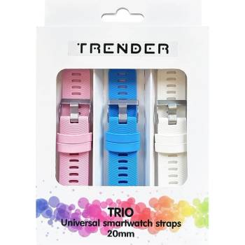 Trender Каишки Trender - Trio Bundle, 20 mm, 3 броя, розова/синя/бяла (TR-TRIO2)