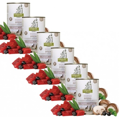 Isegrim Dog Adult Mono Horse pure with Chokeberries Champignons & Wild Herbs 6 x 400 g