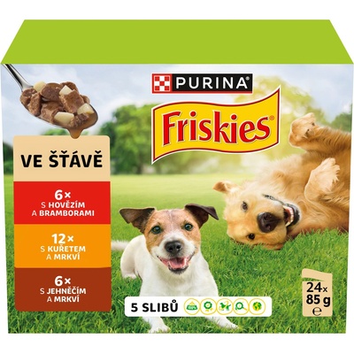 Friskies Adult hovädzie kura jahňacie v šťave 24 x 85 g