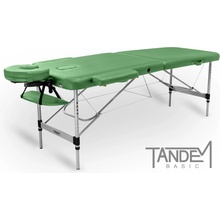 Tandem Skladací masážny stôl Basic ALU-2 zelená 195 x 70 cm