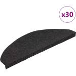 vidaXL Самозалепващи стелки за стъпала, 30 бр, черни, 65x22, 5x3, 5 см (3365907)