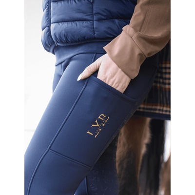 Zateplené jezdecké legíny s gripem NAVY – Zboží Dáma