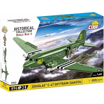 Cobi 5743 II WW Douglas C-47 Skytrain (Dakota), 1:48, 892 k, 2 f