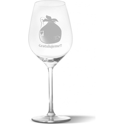 Sablio Sklenička na víno Gratulujeme!!! 2 490 ml