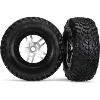 Traxxas колело 2.2/3.0", джанта SCT Split-Spoke сребърно-черно, гума SCT S1 (2)