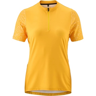 Gonso Дамска фланелка с къс ръкав за колоездене Gonso Women's Adventure Jersey Halfzip Cycling jersey - Glowing Gold - размер 44 (EU) (156-2642-0316)