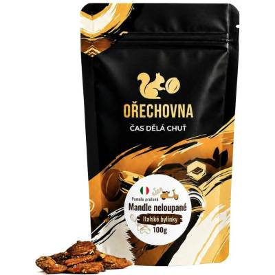 Ořechovna Pražené neloupané mandle Středomořské bylinky 100 g