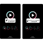 TikTok NFC Карта за Абониране към TikTok Канал - Двуезична с Двустранен Печат - 95710