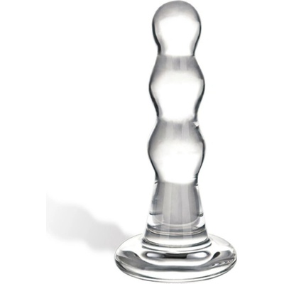 Glas Triple Play BeadedGlass Butt Plug Skleněný anální kolík