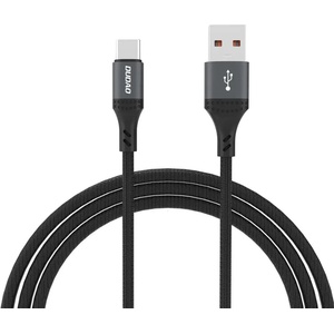 Dudao L3ST USB-A - USB-C 5A кабел 1, 2 м оплетен - черен (6976625333035)