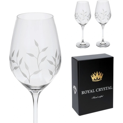 Rona Royal Gold LÍSTKY poháre na biele víno Preciosa 2 x 360 ml