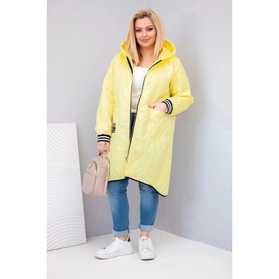 Kesi Plus Size s kapucňou Žltá