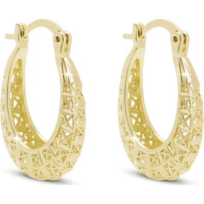 Biju Oválné náušnice s plastickým dekorem 3790 1003790