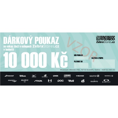 Dárkový poukaz v hodnotě 10000 Kč