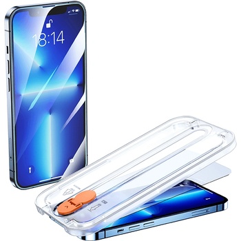 JOYROOM Easy Fit Tempered Glass Sreen Protector - калено стъклено защитно покритие за iPhone 13, iPhone 13 Pro (прозрачен) (2 броя)