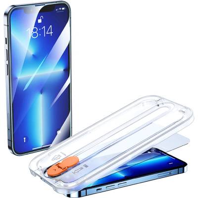 JOYROOM Easy Fit Tempered Glass Sreen Protector - калено стъклено защитно покритие за iPhone 13, iPhone 13 Pro (прозрачен) (2 броя)
