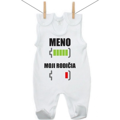Boodyy Dupačky Batéria nabitá vybitá rodičia s menom