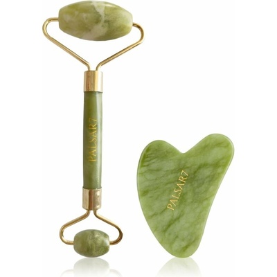 PALSAR7 Massage Roller and Guasha PALSAR7 Face-roller masážny valček na tvár 1 ks + PALSAR7 Guasha masážna pomôcka Guasha z ruženínu 1 ks