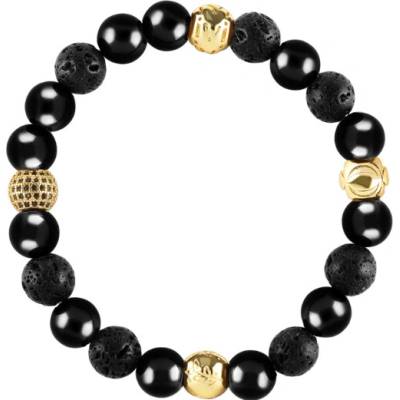 Olivie TERRA náramok ONYX & LÁVA GOLD 10038 XL