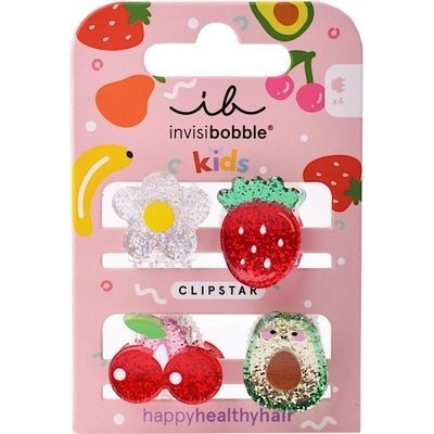 Invisibobble CLIPSTAR KIDS Frutti Fun - Sponka do vlasů 4 ks