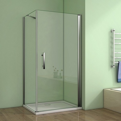 H K - Štvorcový sprchovací kút MELODY A1 100 cm s jednokrídlovými dverami vrátane sprchovej vaničky z liateho mramoru MELODYA1100/THOR-100SQ