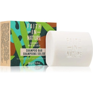 Faith in Nature Coconut & Shea Butter органичен твърд шампоан придаващ хидратация и блясък 85 гр