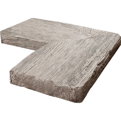 DITON Bazénový lem - vzor SMRK Velikost: 45 × 45 × 5, Varianta: Bazénový lem - vnější rohový Smrk arktic, Povrch: natur, reliéfní