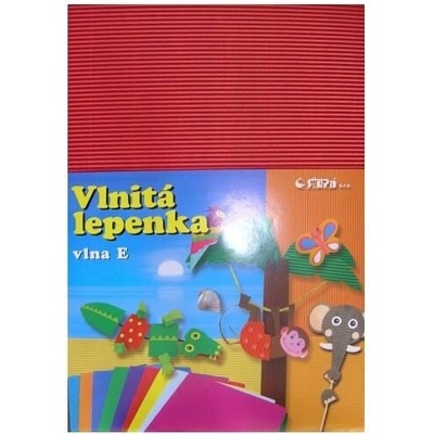 Lepenka E-Welle 260g 34,5 x 24,5cm rovná-červená 10 listů