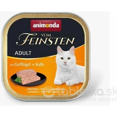 Animonda Vom Feinsten Cat Adult with Poultry+Veal 16x100 g