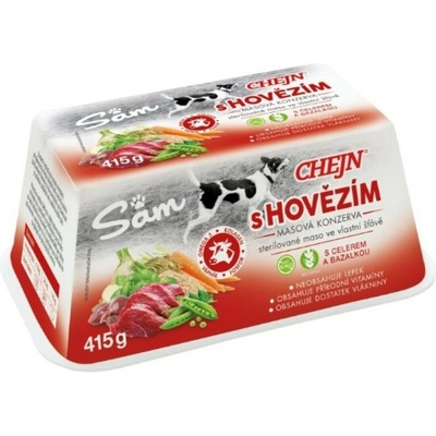 Sam s hovädzím mäsom 97% podiel mäsa 415 g