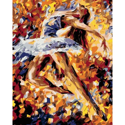 zuty Malování podle čísel Krásná baletka v barvách 80 x 100 cm bez rámu a bez vypnutí plátna 8596530045380