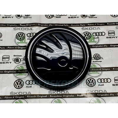 Originální přední znak, logo Škoda Octavia III 2012 - 2020 v černá BLACK MAGIC