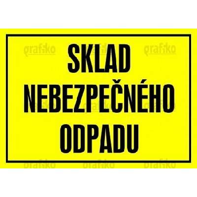 Grafiko | Sklad nebezpečného odpadu - Materiál Plast, Rozměr 297x210mm