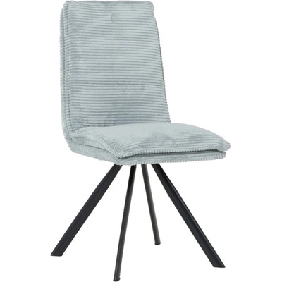 Carmen Трапезен стол Carmen ELY N, до 120kg. , дамаска, прахово боядисана метална база, светлосин (bt-3532394)