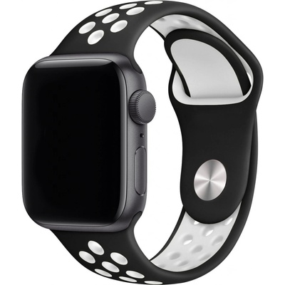 Eternico Sporty na Apple Watch 42 mm/44 mm/45 mm Pure White and Black AET-AWSP-WhBl-42