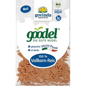 Govinda Био паста Goodel Mezze Penne, пълнозърнест ориз - 250 г