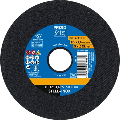 Pferd Rezný kotúč 125 x 1,6 x 22,23 mm 61721121