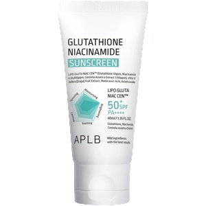 APLB Glutathione Niacinamide Sunscreen SPF50+ PA++++ - Слънцезащитен Крем С Изсветляващ Ефект 40мл