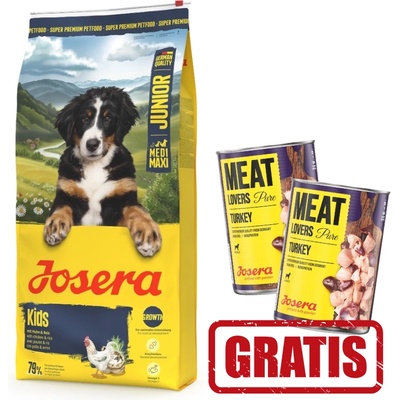 Josera Kids 12, 5 кг + 2 х 400 г БЕЗПЛАТНО