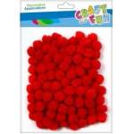 Craft with fun Decorative pompons red 1cm 120pcs