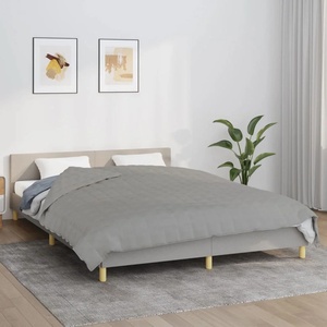 vidaXL Утежнено одеяло сиво 220x235 см 15 кг плат (350729)