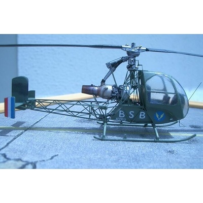 Brengun SO-1221 Djinn resin and PE kit of experimental french helicopter 1:72