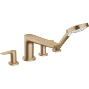 Hansgrohe Talis E - Смесител за монтаж на ръба на ваната, 4-отворен монтаж, матиран бронз 71748140 (71748140)