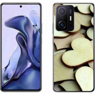 Pouzdro mmCase gelové Xiaomi 11T Pro - dřevěná srdíčka